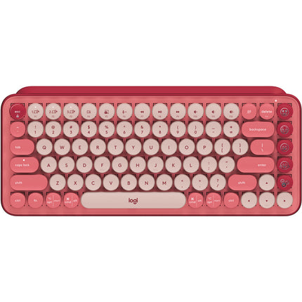 Logitech POP Keys Teclado Mecánico Bluetooth Compacto con 8 Teclas Emoji y Logi Bolt