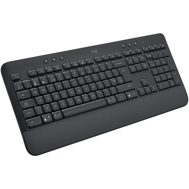 Logitech Signature K650 Teclado Inalámbrico Bluetooth 5.1 con Reposamanos Graphite