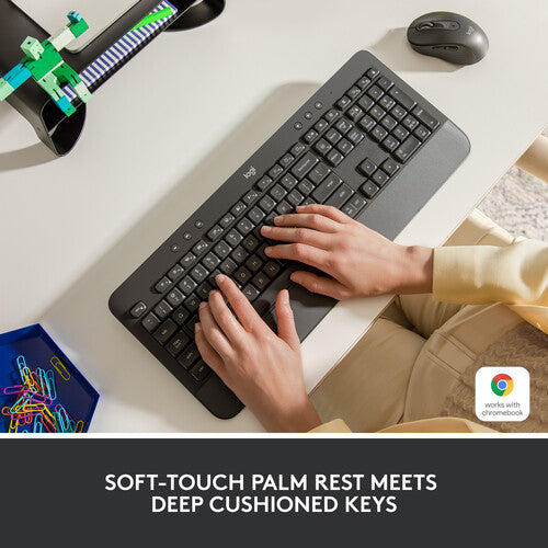 Logitech Signature K650 Teclado Inalámbrico Bluetooth 5.1 con Reposamanos Graphite