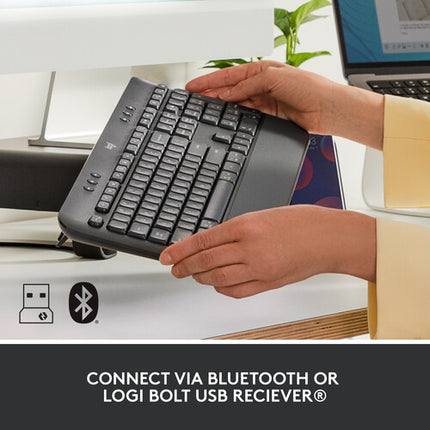 Logitech Signature K650 Teclado Inalámbrico Bluetooth 5.1 con Reposamanos Graphite