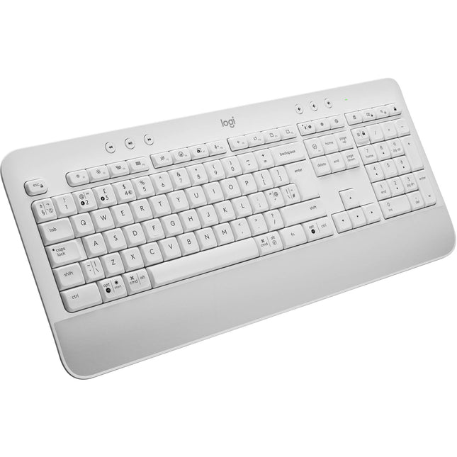 Logitech Signature K650 Teclado Inalámbrico Bluetooth 5.1 con Reposamuñecas y Logi Bolt USB