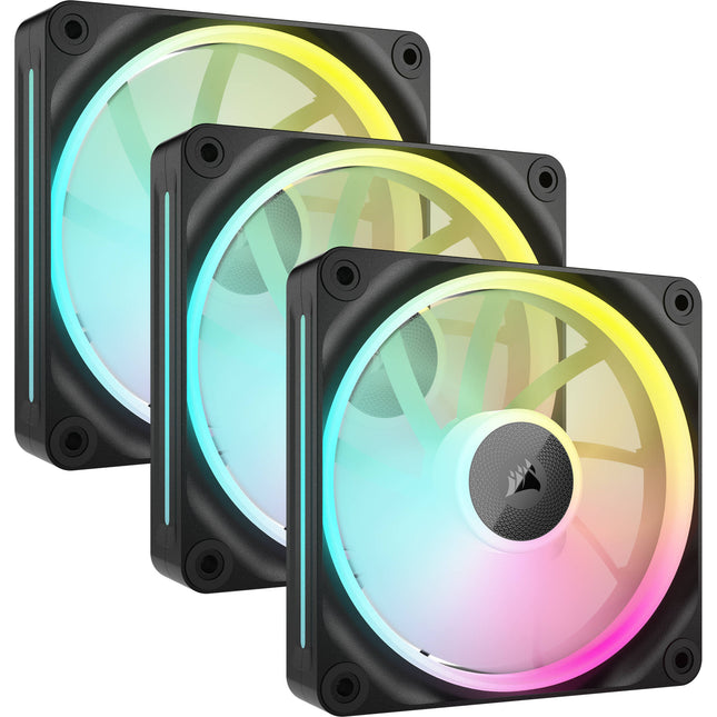 CORSAIR iCUE LINK LX120 RGB Kit Ventiladores PWM 120mm Triple 2400 RPM Hub Incluido