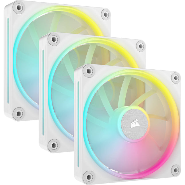 CORSAIR iCUE LINK LX120 RGB Kit Starter 3 Ventiladores PWM 120mm 2400 RPM Blanco