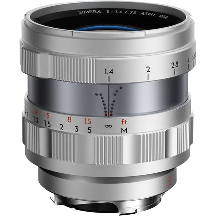 Thypoch Simera 75mm f1.4 ASPH Lente Manual Full Frame Leica M Plata