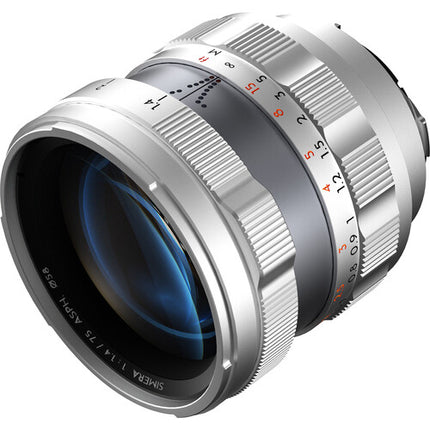 Thypoch Simera 75mm f1.4 ASPH Lente Manual Full Frame Leica M Plata