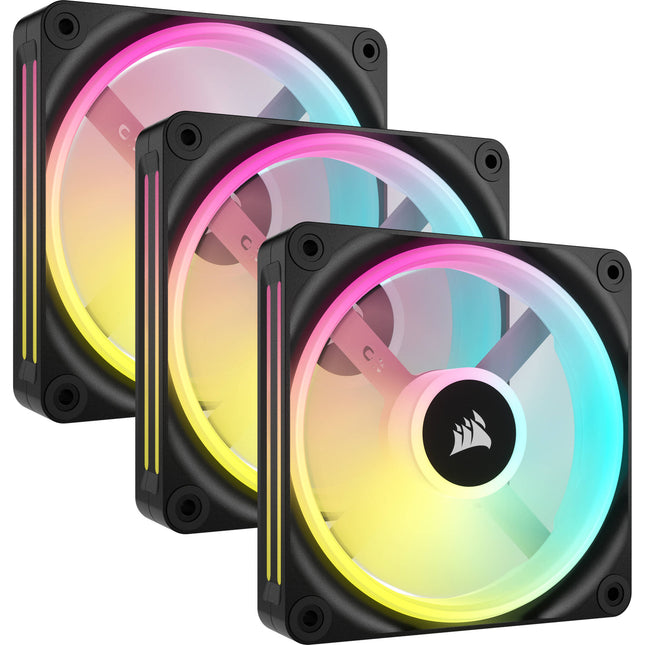 CORSAIR iCUE LINK QX120 RGB Kit 3 Ventiladores 120mm PWM 2400 RPM Negra
