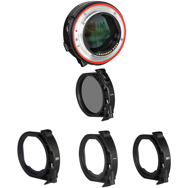 Meike Kit Adaptador de Montura para Cámara Canon EF a RF con 5 Filtros Drop-In
