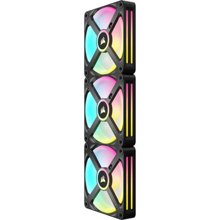 CORSAIR iCUE LINK QX120 RGB Kit 3 Ventiladores 120mm PWM 2400 RPM Negra