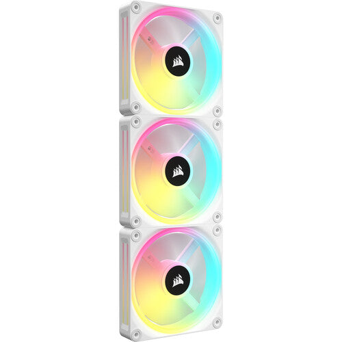 CORSAIR iCUE LINK QX120 RGB Kit ventiladores PWM 3x120mm 2400RPM Blanca