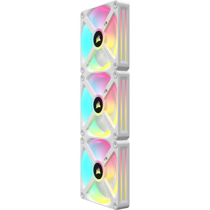CORSAIR iCUE LINK QX120 RGB Kit ventiladores PWM 3x120mm 2400RPM Blanca