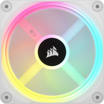 CORSAIR iCUE LINK QX120 RGB Kit ventiladores PWM 3x120mm 2400RPM Blanca