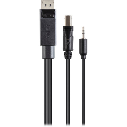 Belkin Cable KVM DisplayPort 10 Pies Soporta 4K 60 Hz Audio 3.5mm USB-B A USB-A