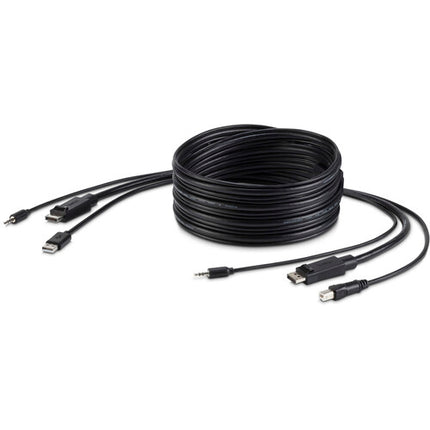 Belkin Cable KVM DisplayPort 10 Pies Soporta 4K 60 Hz Audio 3.5mm USB-B A USB-A