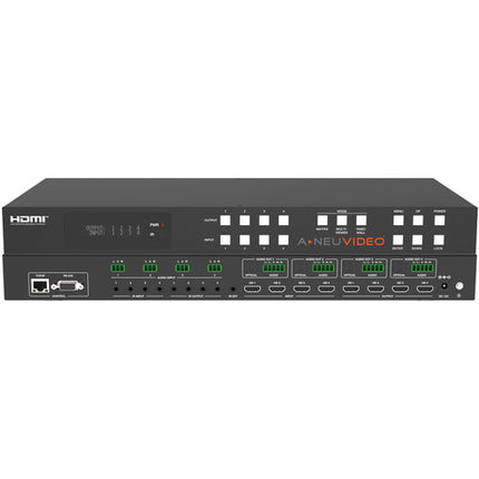 A-Neuvideo 4x4 UHD 4K60 HDR Multiviewer con 12 modos multivisualización y 18 Gb/s