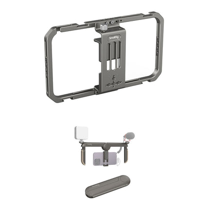 SmallRig Universal Mobile Phone Cage con Soporte Ajustable para Smartphone 2.2 a 3.5 Pulgadas Kit de Rig para Video Plegable Fold P20