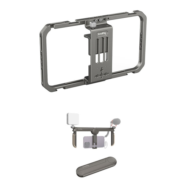 SmallRig Universal Mobile Phone Cage con Soporte Ajustable para Smartphone 2.2 a 3.5 Pulgadas Kit de Rig para Video Plegable Fold P20