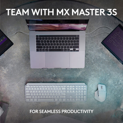Logitech MX Keys S Teclado Inalámbrico Bluetooth hasta 5 Meses Batería USB-A a USB-C Pale Gray