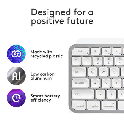 Logitech MX Keys S Teclado Inalámbrico para Mac Bluetooth Iluminación Inteligente 5 Meses Batería USB-C