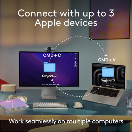 Logitech MX Keys S Teclado Inalámbrico para Mac Bluetooth Iluminación Inteligente 5 Meses Batería USB-C