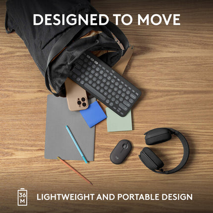 Logitech Pebble Keys 2 K380S Teclado Inalámbrico Bluetooth 3 Dispositivos Batería 36 Meses