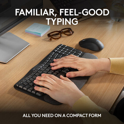 Logitech Wave Keys MK670 Combo Teclado y Ratón Inalámbrico 2.4 GHz Bluetooth 400-4000 dpi