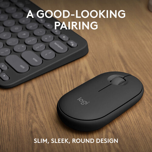 Logitech Pebble 2 Teclado y Ratón Inalámbricos Bluetooth 4000 DPI Silent Touch