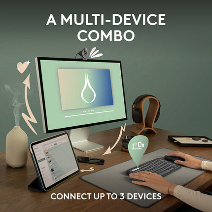 Logitech Pebble 2 Teclado y Ratón Inalámbrico Bluetooth 4000 DPI