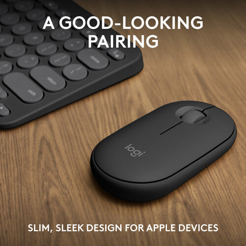 Logitech Pebble 2 Teclado y Ratón Inalámbrico para Mac Bluetooth 4000 DPI