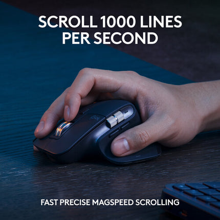 Logitech MX Keys S Teclado Inalámbrico y Mouse MX Master 3S Negro 8000 dpi Bluetooth