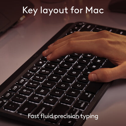 Logitech MX Keys Mini Teclado Inalámbrico para Mac Bluetooth 5.0 Diseño Compacto