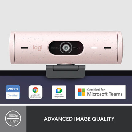 Logitech Brio 500 Webcam Full HD 1080p 30 fps 90° Campo de Visión Rose