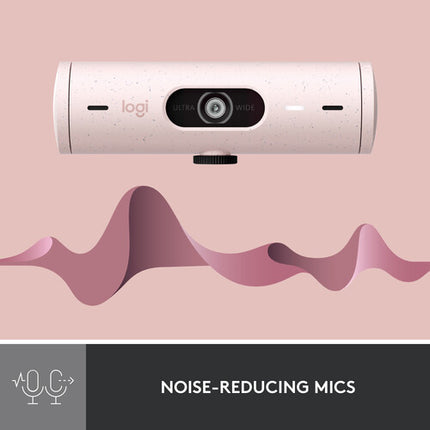 Logitech Brio 500 Webcam Full HD 1080p 30 fps 90° Campo de Visión Rose