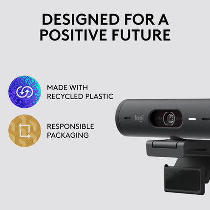 Logitech Brio 500 Webcam Full HD 1080p 90° FOV USB Tipo C