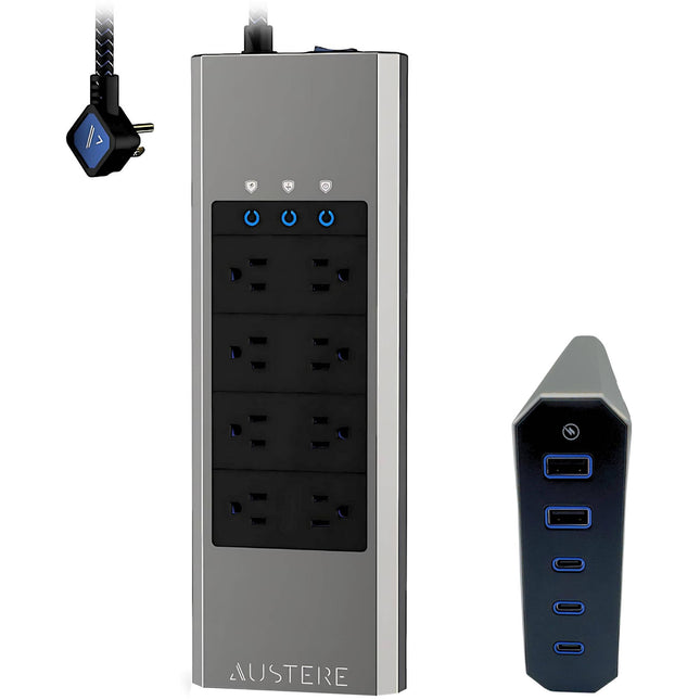 Austere V Series Protector de Sobretensión 8 Tomas 3000 Julios 1875W