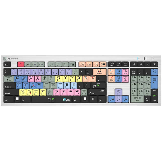 Logickeyboard Grass Valley EDIUS Teclado PC USB con Hub 2 Puertos