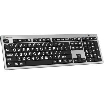 Logickeyboard XLPrint PC Slim Line Teclado con Teclas Grandes y Puerto USB 2.0