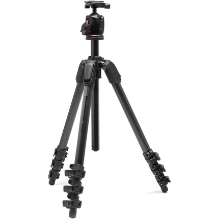 Manfrotto 055XPRO Trípode de Fibra de Carbono 4 Secciones y Cabezal XPRO con Capacidad 15 kg y Altura Máxima 182 cm