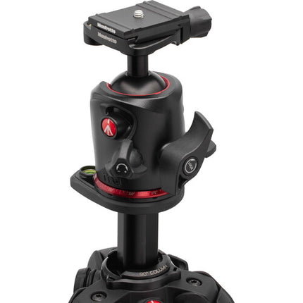 Manfrotto 055XPRO Trípode de Fibra de Carbono 4 Secciones y Cabezal XPRO con Capacidad 15 kg y Altura Máxima 182 cm