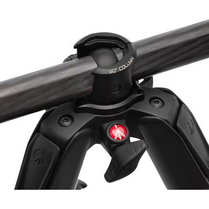 Manfrotto 055XPRO Trípode de Fibra de Carbono 4 Secciones y Cabezal XPRO con Capacidad 15 kg y Altura Máxima 182 cm