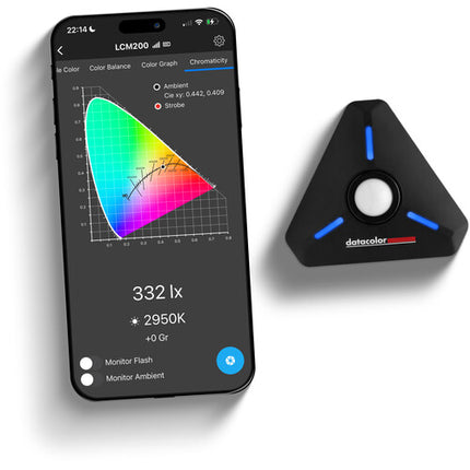 Datacolor LightColor Meter Medidor de Luz Bluetooth con Rango -1 a 18 EV y Estuche