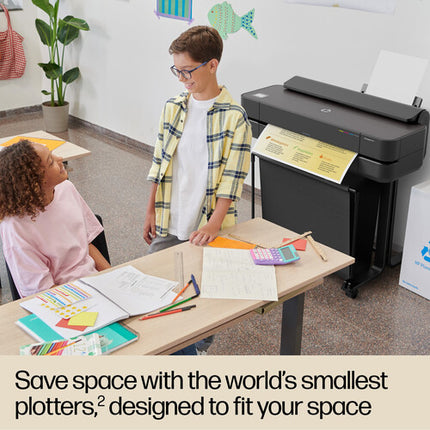 HP DesignJet T210 24 Pulgadas Plotter Impresora Formato Grande Resolución 2400x1200 dpi Velocidad 45 Segundos Kit Tinta Capacidad Estándar