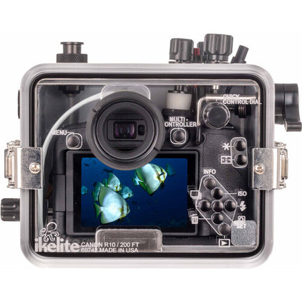 Ikelite Deluxe 200DLM/D Carcasa Sumergible para Canon EOS R10 con Controles Mecánicos y Profundidad 60m