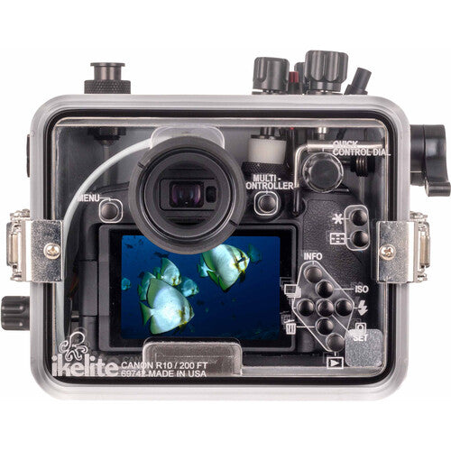Ikelite Deluxe 200DLM/D Carcasa Sumergible para Canon EOS R10 con Controles Mecánicos y Profundidad 60m