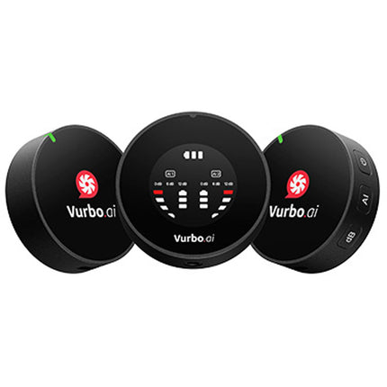 IPEVO AI Duo Sistema de Micrófono Inalámbrico para 2 personas con 18h batería y 4.9 m alcance