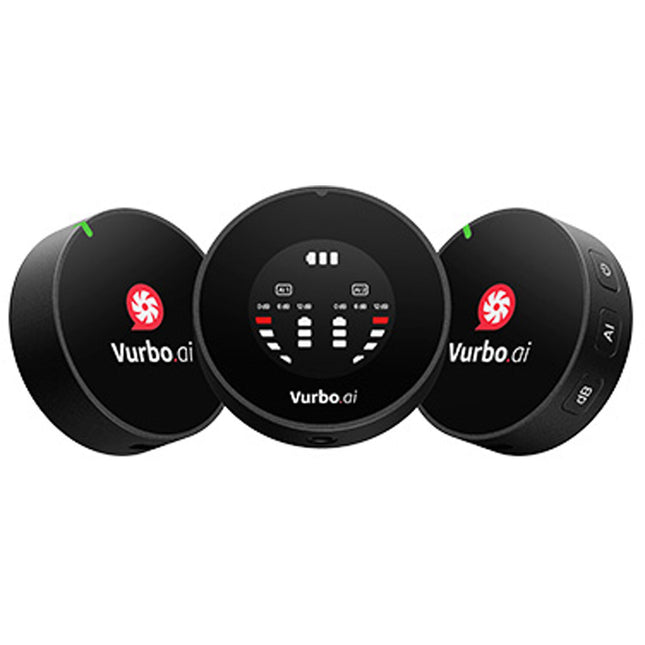 IPEVO AI Duo Sistema de Micrófono Inalámbrico para 2 personas con 18h batería y 4.9 m alcance