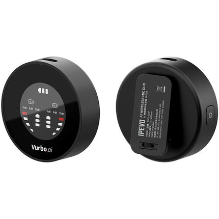 IPEVO AI Duo Sistema de Micrófono Inalámbrico para 2 personas con 18h batería y 4.9 m alcance