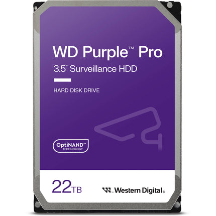 WD 22TB Purple Pro Disco Duro Interno para Vigilancia 7200 rpm SATA III 3.5"