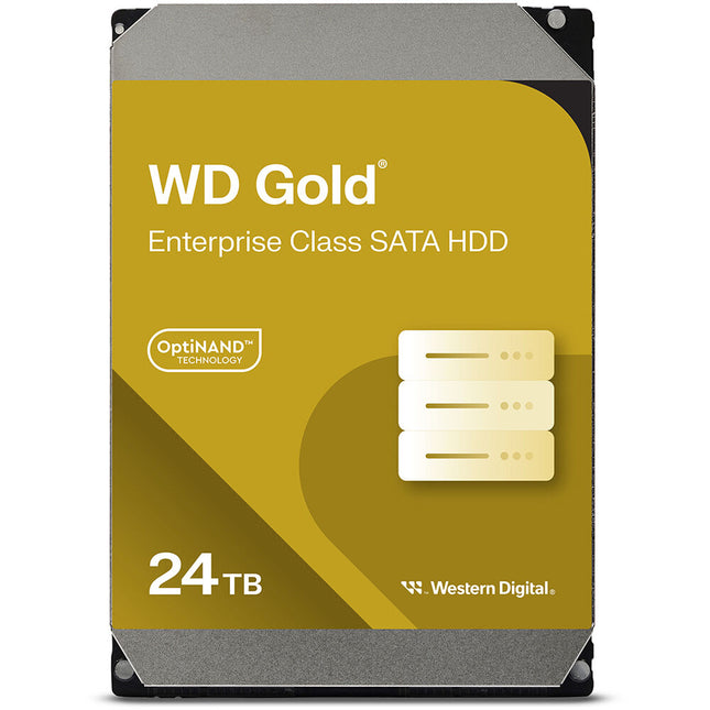 WD 24TB Gold HDD interno empresarial 3.5" 7200 rpm SATA III 512MB cache