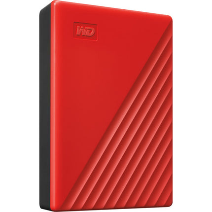 WD 5TB My Passport Disco Duro Externo USB 3.2 Gen 1 Rojo 256-Bit AES