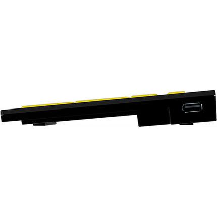 Logickeyboard XL Print NERO PC Teclado Amarillo Negro Con 2 Puertos USB 2.0